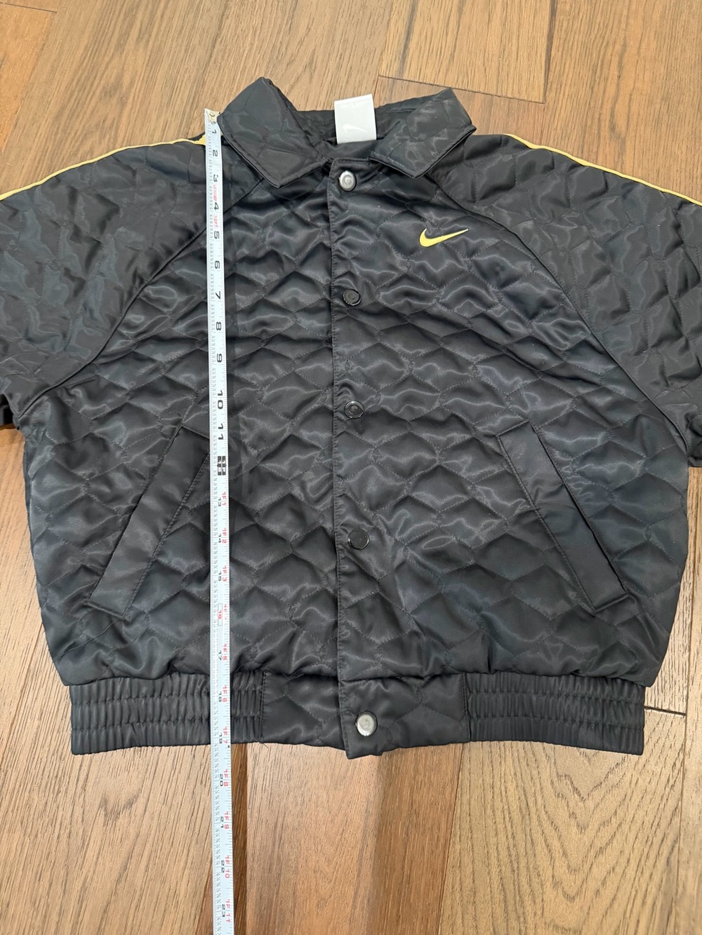 Nike Team Sports Women's Quilted Bomber Jacket - Black/Yellow - Size Medium - Picture 6 of 7